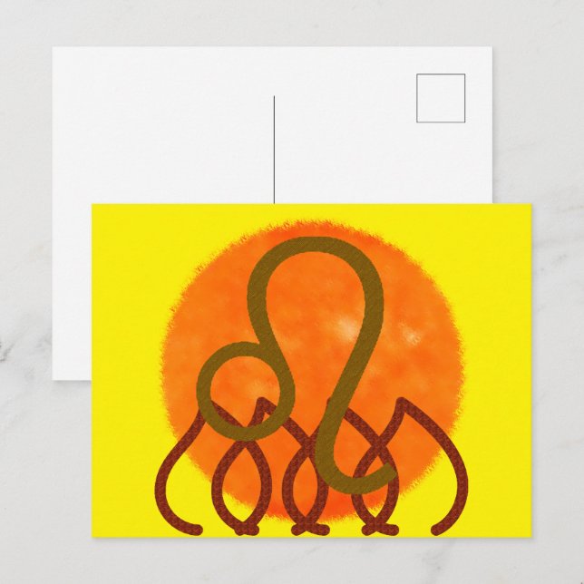 Löwe Postkarte (Vorne/Hinten)