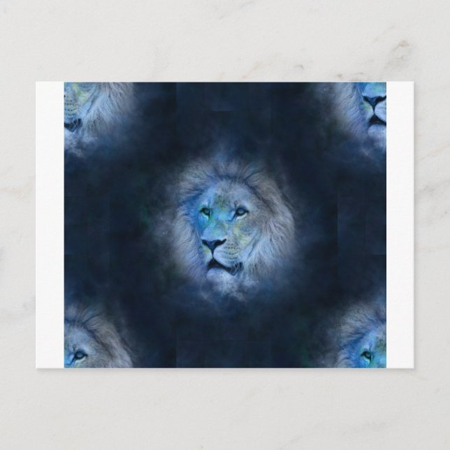 Löwe Postkarte (Vorderseite)
