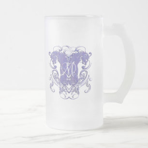 Löwe Rampant Renaissance-Hochzeit Mattglas Bierglas