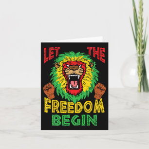 Löwe Rasta Freiheit Juneteenth Schwarze Geschichte Karte