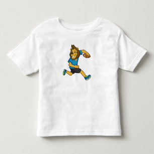 Löwe Rugby Spieler Fußball Kleinkind T-shirt