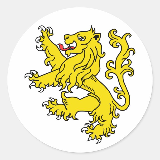 Löwe Runder Aufkleber (Vorderseite)