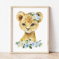 Löwe, Safari, Dschungel, Blüten, Junge Kinderzimme