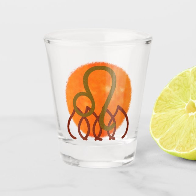 Löwe Schnapsglas (Vorderseite)