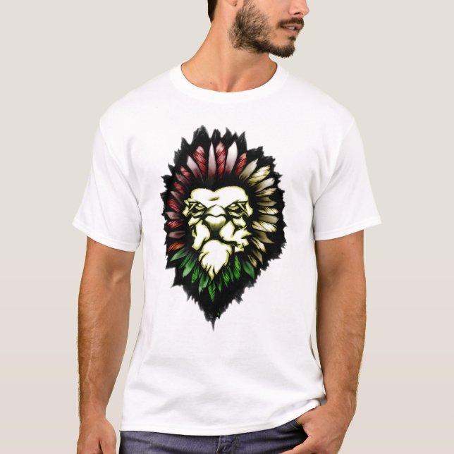 Löwe STAMMES- TÄTOWIERUNG T-Shirt (Vorderseite)