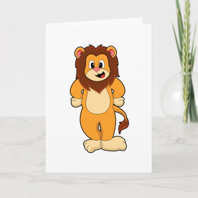 Löwe stehend karte (Vorderseite)