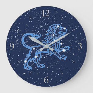 Löwe-Sternbild und Sternzeichen Große Wanduhr