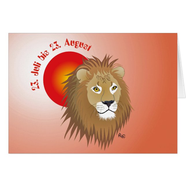 Löwe - Sternzeichen (Vorderseite (Horizontal))