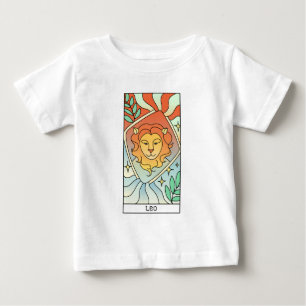 Löwe-Sternzeichen Abstract Art Vintage Baby T-shirt
