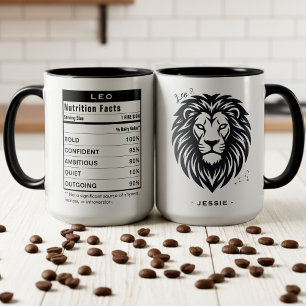 Löwe Sternzeichen Astrologie Ernährungsfakten Tasse