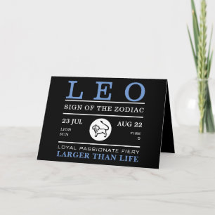 Löwe Sternzeichen, Astrologisch Karte