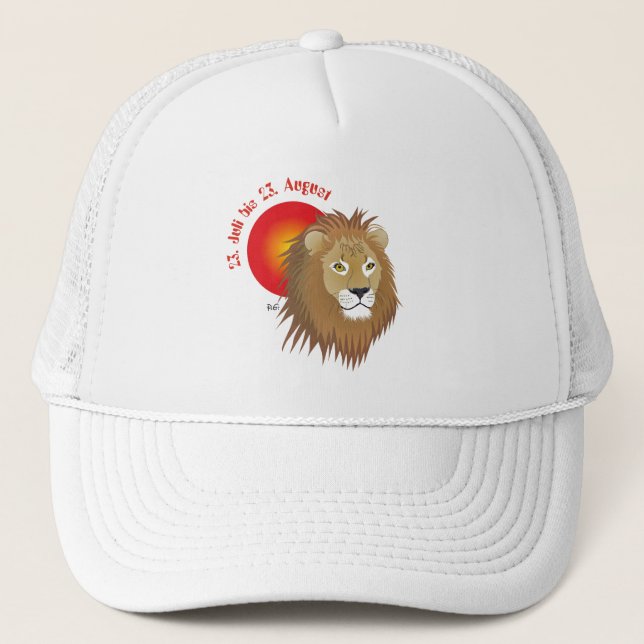 Löwe - Sternzeichen Cap Truckerkappe (Vorderseite)
