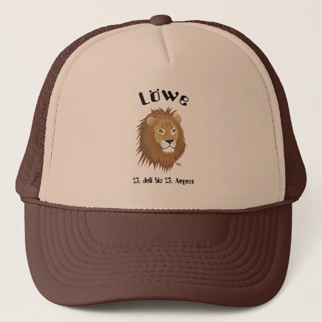 Löwe - Sternzeichen Cap Truckerkappe (Vorderseite)