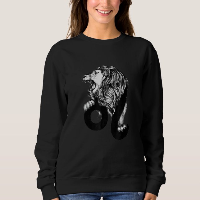 Löwe Sternzeichen Horoskop Löwe Tierkreiszeichen L Sweatshirt (Vorderseite)