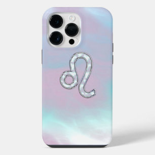Löwe-Sternzeichen im Pastell-Nacre-Stil iPhone 14 Pro Max Hülle