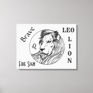 Löwe Sternzeichen Leinwanddruck