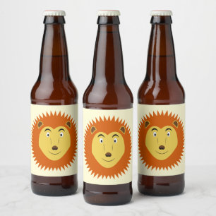 Löwe Sternzeichen Löwe Geburtstag Bierflaschenetikett