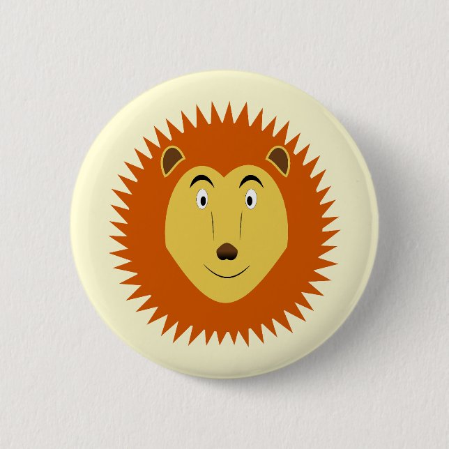 Löwe Sternzeichen Löwe Geburtstag Button (Vorderseite)