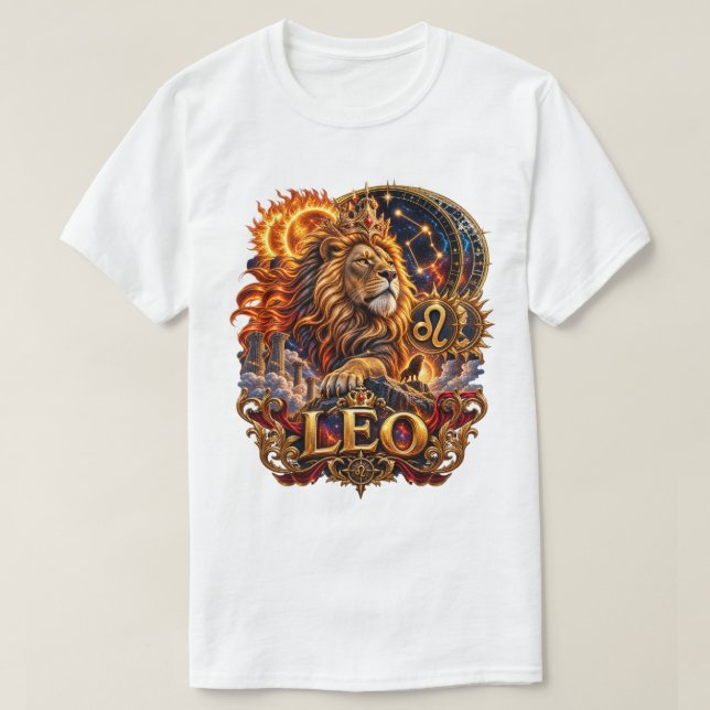 Löwe Sternzeichen Löwe Himmelskörper Astrologie Ho T-Shirt (Design vorne)
