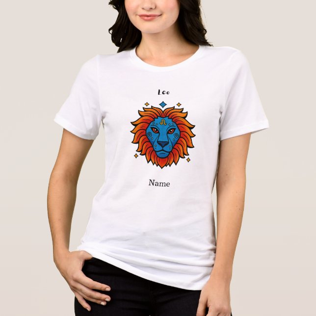 Löwe Sternzeichen Pop Art - Retro Löwe Illustratio Tri-Blend Shirt (Vorderseite)