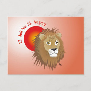 Löwe Sternzeichen Postkarte