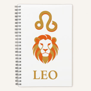 Löwe-Sternzeichen Regal Gold Minimalistisch Notizbuch