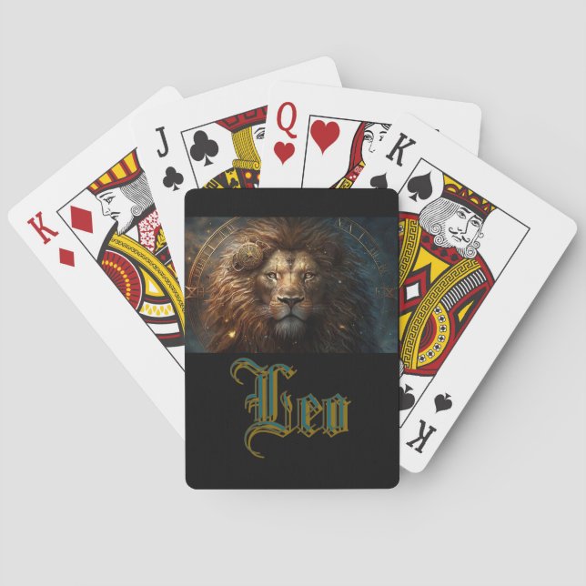 Löwe Sternzeichen Spielkarten (Rückseite)