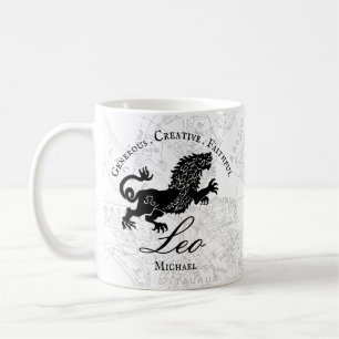 Löwe Sternzeichen Vintage Astrologie Custom Kaffeetasse