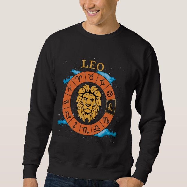 Löwe Symbol Horoskop Sternzeichen Löwe Sweatshirt (Vorderseite)