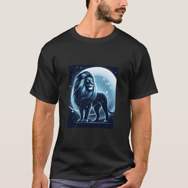 Löwe T - Shirt Galactic Stolz in Blau (Vorderseite)