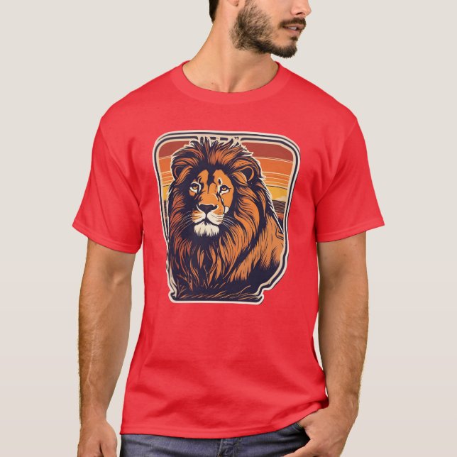 Löwe Tier Safari Löwe Geschenk T-Shirt (Vorderseite)