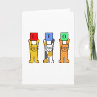 Löwe-Tierkreis-Zeichen-Cartoon-Katzen