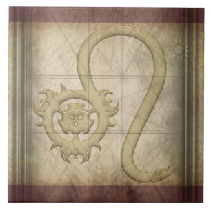 Löwe-Tierkreis-Zeichen Fliese