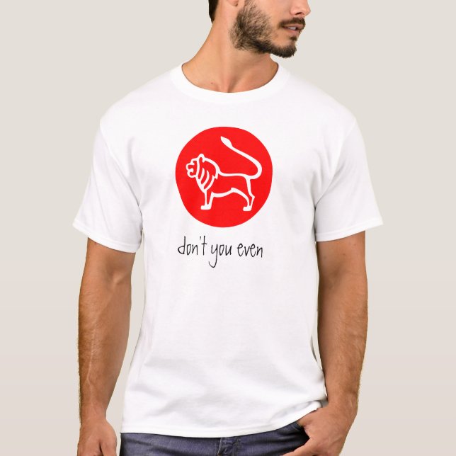 Löwe-Tierkreis-Zeichen T T-Shirt (Vorderseite)