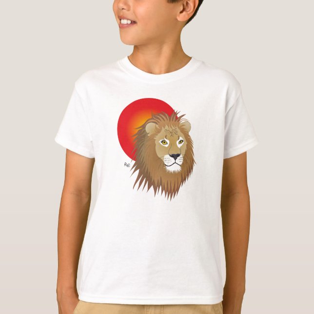 Löwe - Tierkreiszeichen T-Shirt (Vorderseite)