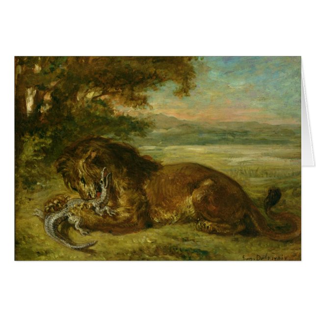 Löwe und Alligator, 1863 (Vorderseite (Horizontal))