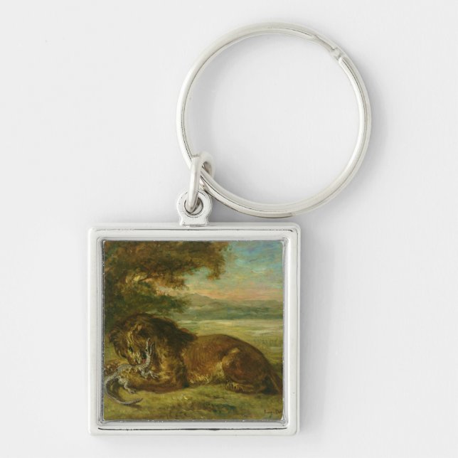 Löwe und Alligator, 1863 Schlüsselanhänger (Vorne)