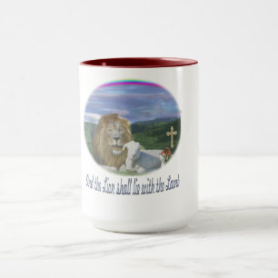 Löwe und das Lamm christlich Tasse