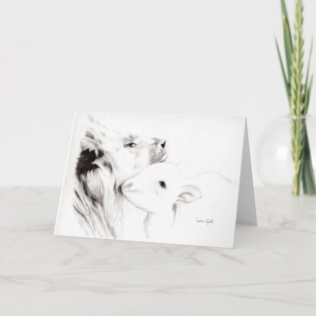 Löwe und das Lamm Karte (Vorderseite)