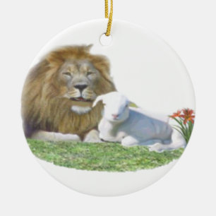 Löwe und die christliche Lammkunst Keramikornament