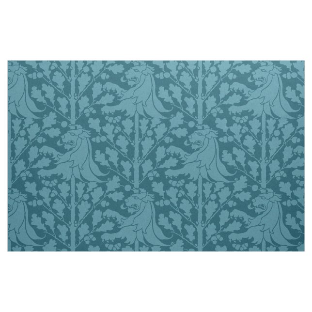 Löwe und Eiche, Peacock Blue Stoff (Fat Quarter (45,7 x 55,9 cm))