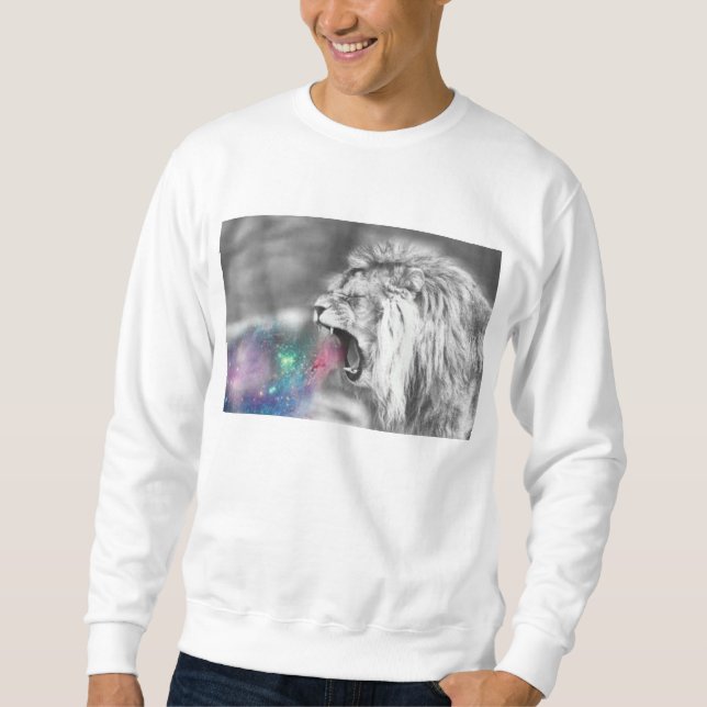 Löwe und Glitter Sweatshirt (Vorderseite)