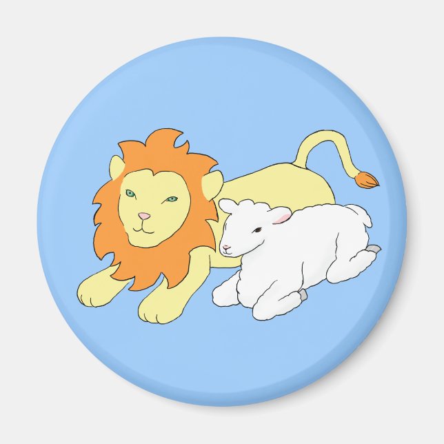Löwe und Lamb Magnet (Vorne)