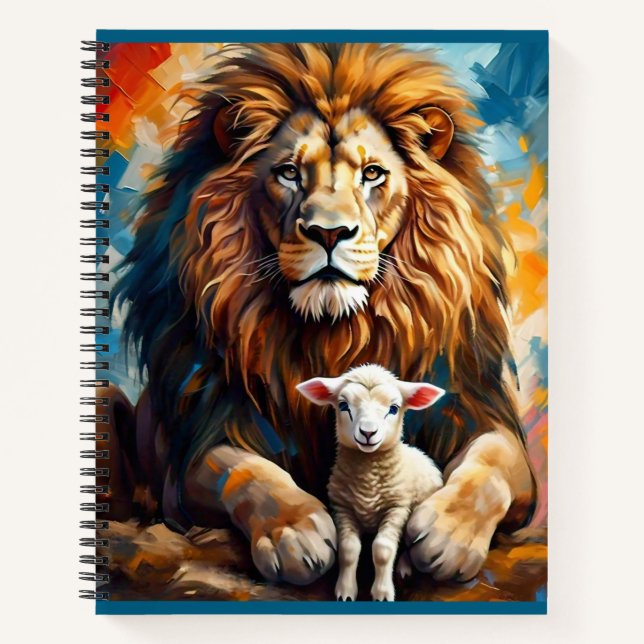 Löwe und Lamb Notizbuch (Vorderseite)