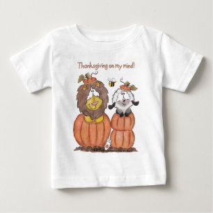Löwe und Lamm in Kürbisgewächsen Baby T-shirt