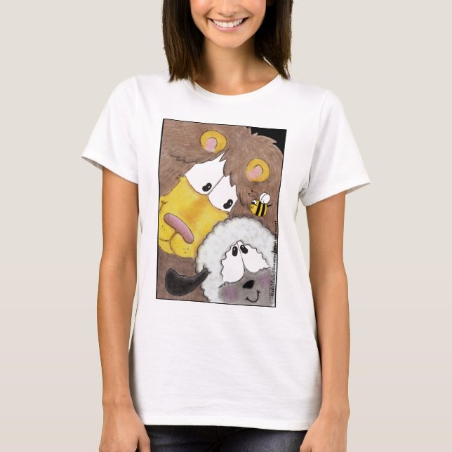Löwe und Lamm Nah T-Shirt (Vorderseite)