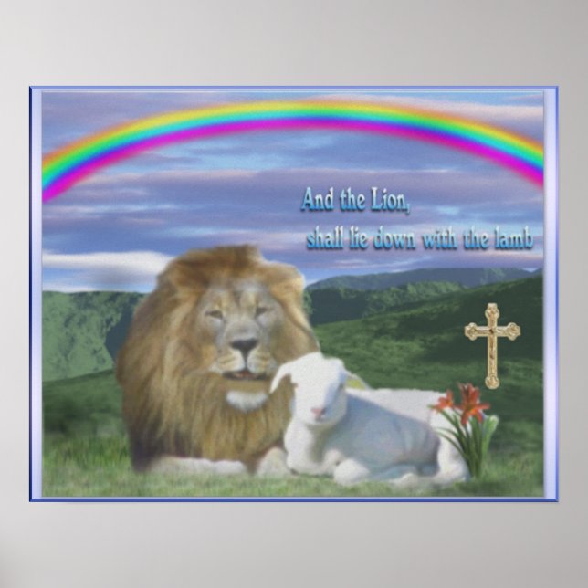 Löwe und Lamm Poster (Vorne)