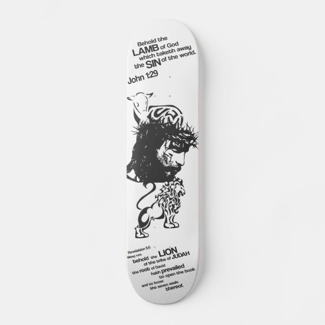 Löwe-und Lamm-Skateboard Skateboard (Vorderseite)