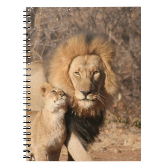 Löwe-und Löwe-CUB-Notizbuch Notizblock (Vorderseite)