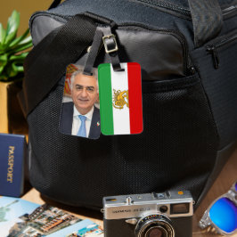 Löwe und Sonnenflagge Reza Pahlavi Reisegepäcketik Gepäckanhänger